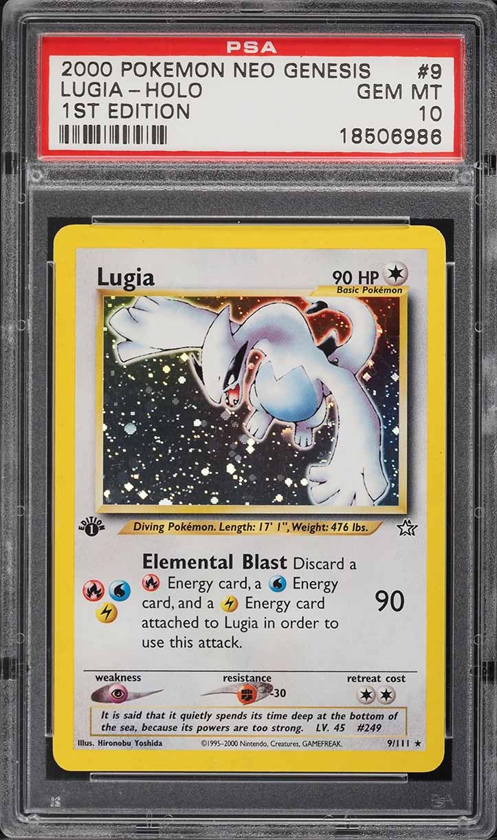 2000 Pokémon Neo Genesis 1st Edition Lugia Holo #9